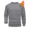 COOFANDY Men’s Fleece Crewneck Sweatshirt Cotton Long Sleeve Pullover Casual Thermal Shirts(Mid Grey)