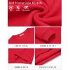 COOFANDY Men’s Fleece Crewneck Sweatshirt Cotton Long Sleeve Pullover Casual Thermal Shirts(Red)