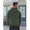 COOFANDY Men’s Fleece Hoodie Long Sleeve Hooded Sweatshirt Casual Basic Essential Drawstring Pullover Hoodie With Pocket(Army Green)