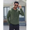 COOFANDY Men’s Fleece Hoodie Long Sleeve Hooded Sweatshirt Casual Basic Essential Drawstring Pullover Hoodie With Pocket(Army Green)