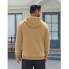 COOFANDY Men’s Fleece Hoodie Long Sleeve Hooded Sweatshirt Casual Basic Essential Drawstring Pullover Hoodie With Pocket(Camel)