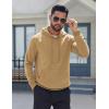COOFANDY Men’s Fleece Hoodie Long Sleeve Hooded Sweatshirt Casual Basic Essential Drawstring Pullover Hoodie With Pocket(Camel)