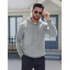 COOFANDY Men’s Fleece Hoodie Long Sleeve Hooded Sweatshirt Casual Basic Essential Drawstring Pullover Hoodie With Pocket(Gray)