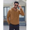 COOFANDY Men’s Fleece Hoodie Long Sleeve Hooded Sweatshirt Casual Basic Essential Drawstring Pullover Hoodie With Pocket(Light Brown)