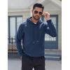 COOFANDY Men’s Fleece Hoodie Long Sleeve Hooded Sweatshirt Casual Basic Essential Drawstring Pullover Hoodie With Pocket(Navy)
