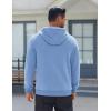 COOFANDY Men’s Fleece Hoodie Long Sleeve Hooded Sweatshirt Casual Basic Essential Drawstring Pullover Hoodie With Pocket(Sky Blue)