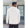 COOFANDY Men’s Fleece Hoodie Long Sleeve Hooded Sweatshirt Casual Basic Essential Drawstring Pullover Hoodie With Pocket(White)