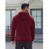 COOFANDY Men’s Fleece Hoodie Long Sleeve Hooded Sweatshirt Casual Basic Essential Drawstring Pullover Hoodie With Pocket(Wine Red)