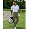COOFANDY Mens Golf Pants Stretch Work Dress Pants Quick Dry Lightweight Pants Casual Slim Fit Slacks with Pockets(Army Green)
