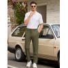 COOFANDY Mens Golf Pants Stretch Work Dress Pants Quick Dry Lightweight Pants Casual Slim Fit Slacks with Pockets(Army Green)