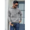 COOFANDY Men’s Hoodies Pullover Fleece Lined Hoodie Casual Long Sleeve Drawstring Hooded Sweatshirts with Kanga Pocket(Light Grey)