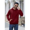 COOFANDY Men’s Hoodies Pullover Fleece Lined Hoodie Casual Long Sleeve Drawstring Hooded Sweatshirts with Kanga Pocket(Wine Red)