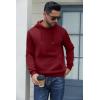 COOFANDY Men’s Hoodies Pullover Fleece Lined Hoodie Casual Long Sleeve Drawstring Hooded Sweatshirts with Kanga Pocket(Wine Red)