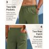 COOFANDY Men’s Linen Pants Casual Loose Fit Beach Summer Yoga Pant Lightweight Drawstring Linen Trousers(Army Green)