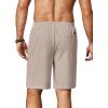 COOFANDY Mens Linen Shorts 9″ Elastic Waist Drawstring Casual Shorts Lightweight Summer Beach Shorts(Khaki)