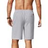 COOFANDY Mens Linen Shorts 9″ Elastic Waist Drawstring Casual Shorts Lightweight Summer Beach Shorts(Light Grey)