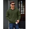 COOFANDY Men’s Long Sleeve Hooded Sweatshirt Casual Lightweight Hoodies Pullover Textured Drawstring Hoodie with Kanga Pocket(Army Green)