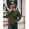 COOFANDY Men’s Long Sleeve Hooded Sweatshirt Casual Lightweight Hoodies Pullover Textured Drawstring Hoodie with Kanga Pocket(Army Green)