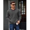 COOFANDY Men’s Long Sleeve Hooded Sweatshirt Casual Lightweight Hoodies Pullover Textured Drawstring Hoodie with Kanga Pocket(Dark Gray)