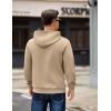 COOFANDY Men’s Long Sleeve Hooded Sweatshirt Casual Lightweight Hoodies Pullover Textured Drawstring Hoodie with Kanga Pocket(Khaki)