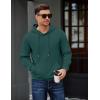 COOFANDY Men’s Long Sleeve Hooded Sweatshirt Casual Lightweight Hoodies Pullover Textured Drawstring Hoodie with Kanga Pocket(Lake Green)