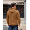 COOFANDY Men’s Long Sleeve Hooded Sweatshirt Casual Lightweight Hoodies Pullover Textured Drawstring Hoodie with Kanga Pocket(Light Brown)