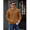 COOFANDY Men’s Long Sleeve Hooded Sweatshirt Casual Lightweight Hoodies Pullover Textured Drawstring Hoodie with Kanga Pocket(Light Brown)