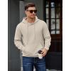 COOFANDY Men’s Long Sleeve Hooded Sweatshirt Casual Lightweight Hoodies Pullover Textured Drawstring Hoodie with Kanga Pocket(Moon Gray)