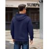 COOFANDY Men’s Long Sleeve Hooded Sweatshirt Casual Lightweight Hoodies Pullover Textured Drawstring Hoodie with Kanga Pocket(Navy Blue)
