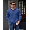 COOFANDY Men’s Long Sleeve Hooded Sweatshirt Casual Lightweight Hoodies Pullover Textured Drawstring Hoodie with Kanga Pocket(Royal Blue)