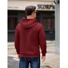 COOFANDY Men’s Long Sleeve Hooded Sweatshirt Casual Lightweight Hoodies Pullover Textured Drawstring Hoodie with Kanga Pocket(Wine Red)