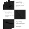 COOFANDY Mens Short Sleeve Button Down Shirt Lightweight Wrinkle Free Untucked Dress Shirts(Black)