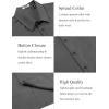 COOFANDY Mens Short Sleeve Button Down Shirt Lightweight Wrinkle Free Untucked Dress Shirts(Dark Grey)
