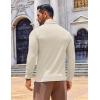 COOFANDY Men’s Slim Fit Turtleneck Sweater Long Sleeve Ribbed Turtle Neck Casual Lightweight Basic Pullover Sweaters(Beige)