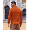 COOFANDY Men’s Slim Fit Turtleneck Sweater Long Sleeve Ribbed Turtle Neck Casual Lightweight Basic Pullover Sweaters(Brown)