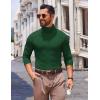 COOFANDY Men’s Slim Fit Turtleneck Sweater Long Sleeve Ribbed Turtle Neck Casual Lightweight Basic Pullover Sweaters(Dark Green)