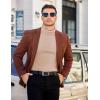 COOFANDY Men’s Slim Fit Turtleneck Sweater Long Sleeve Ribbed Turtle Neck Casual Lightweight Basic Pullover Sweaters(Light Brown)