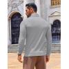 COOFANDY Men’s Slim Fit Turtleneck Sweater Long Sleeve Ribbed Turtle Neck Casual Lightweight Basic Pullover Sweaters(Light Gray)