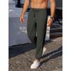 COOFANDY Men’s Waffle Jogger Lightweight Drawstring Casual Pants Slim Fit Jogger Sweatpants with Pockets(Army Green)
