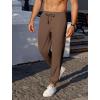 COOFANDY Men’s Waffle Jogger Lightweight Drawstring Casual Pants Slim Fit Jogger Sweatpants with Pockets(Brown)
