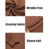 COOFANDY Mens Wrinkle Free Dress Shirts Long Sleeve Untucked Shirts Casual Button Down Shirts(Brown)
