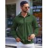 COOFANDY Mens Wrinkle Free Dress Shirts Long Sleeve Untucked Shirts Casual Button Down Shirts(Dark Army Green)