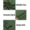COOFANDY Mens Wrinkle Free Dress Shirts Long Sleeve Untucked Shirts Casual Button Down Shirts(Dark Army Green)