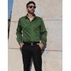 COOFANDY Mens Wrinkle Free Dress Shirts Long Sleeve Untucked Shirts Casual Button Down Shirts(Dark Army Green)