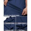 COOFANDY Mens Wrinkle Free Dress Shirts Long Sleeve Untucked Shirts Casual Button Down Shirts(Dark Blue)