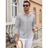 COOFANDY Mens Wrinkle Free Dress Shirts Long Sleeve Untucked Shirts Casual Button Down Shirts(Light Grey)