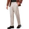 COOFANDY Men Classic Fit Dress Pant Casual Flat Front Pant Expandable Waist Suit Pant(A-khaki)