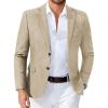 COOFANDY Men’s Blazer Casual Sport Coats Two Buttons Lightweight Suit Jacket(Light Khaki)