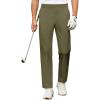 COOFANDY Mens Golf Pants Stretch Work Dress Pants Quick Dry Lightweight Pants Casual Slim Fit Slacks with Pockets(Army Green)