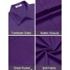 COOFANDY Mens Dress Shirts Short Sleeve Business Casual Shirts Regular Fit Casual Button Down Untucked Shirts(Purple)